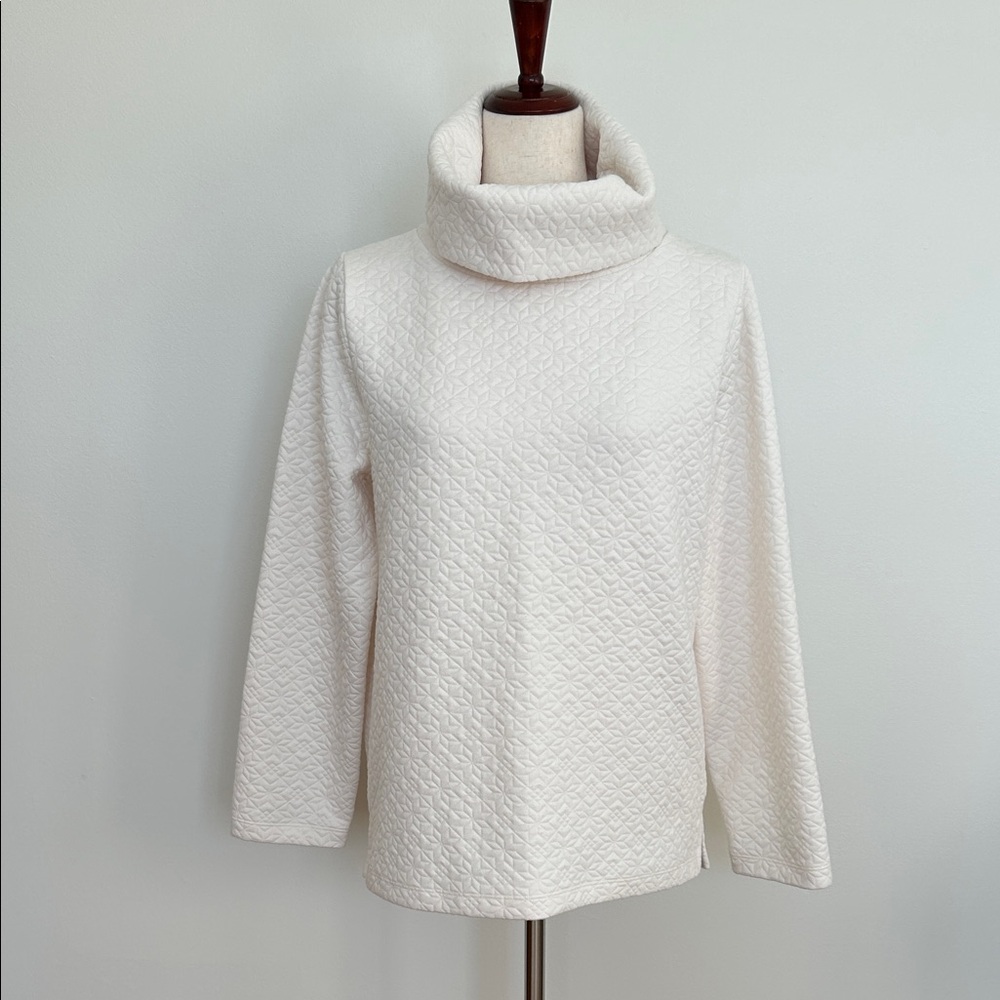 J. Crew Textured Cream Turtleneck‎